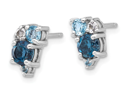 Sterling Silver Earrings Style QE17773BT - Classique Jewelry Inc.