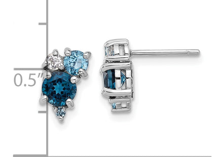 Sterling Silver Earrings Style QE17773BT - Classique Jewelry Inc.