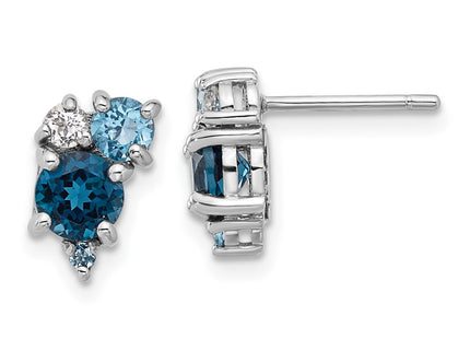 Sterling Silver Earrings Style QE17773BT - Classique Jewelry Inc.