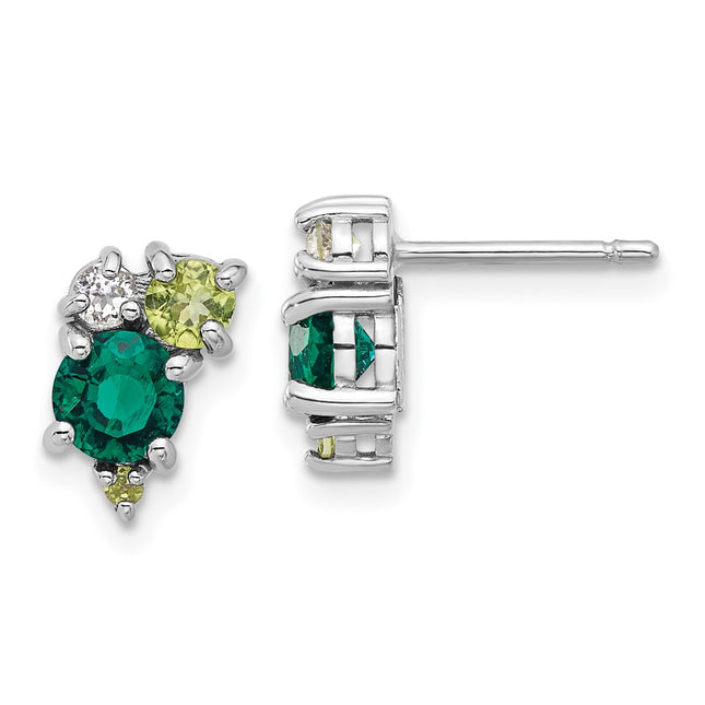 Sterling Silver Earrings Style QE17773CEM - Classique Jewelry Inc.