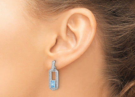 Sterling Silver Earrings Style QE17775BT - Classique Jewelry Inc.