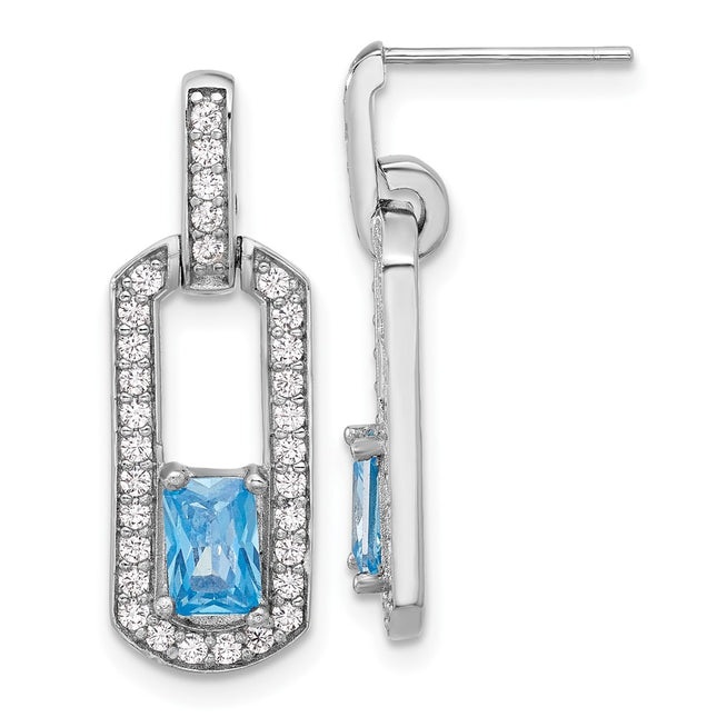 Sterling Silver Earrings Style QE17775BT - Classique Jewelry Inc.