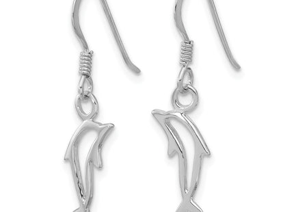 Sterling silver drop earrings, alternate view