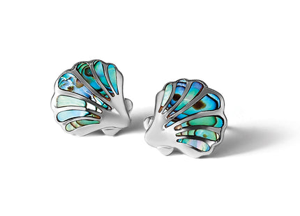 Sterling Silver Rhodium-plated Polished CZ Dolphin Post Earrings