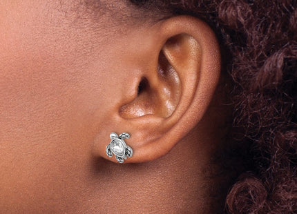 Sterling Silver Earrings Style QE17796APR - Classique Jewelry Inc.