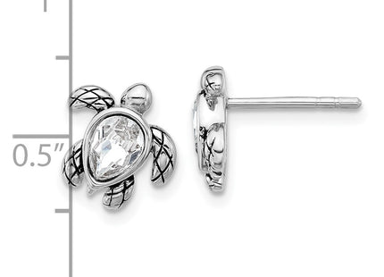 Sterling Silver Earrings Style QE17796APR - Classique Jewelry Inc.