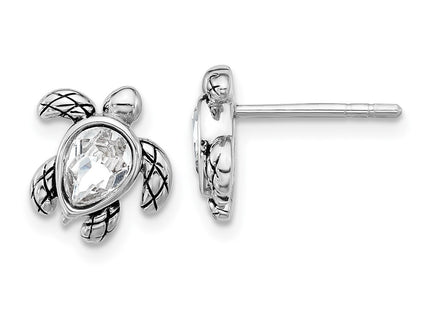 Sterling Silver Earrings Style QE17796APR - Classique Jewelry Inc.