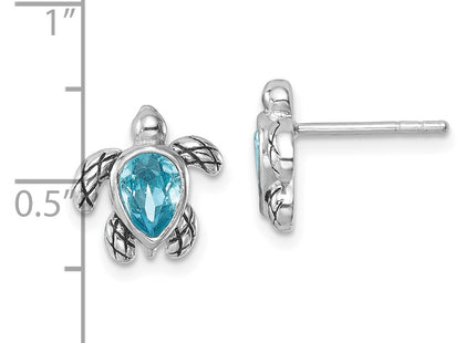 Sterling Silver Earrings Style QE17796MAR - Classique Jewelry Inc.