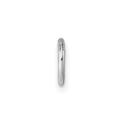 Sterling Silver Rhodium-plated Polished Single Cartilage Hoop Earring, 7.1 x 7.1mm