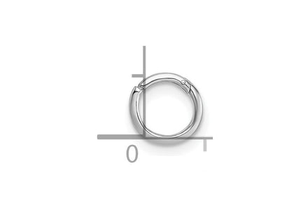 Sterling Silver Rhodium-plated Polished Single Cartilage Hoop Earring (Style QE17819)