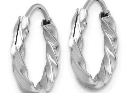 Sterling silver hoop earrings, alternate view
