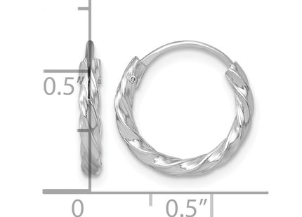 Sterling silver hoop earrings, another view
