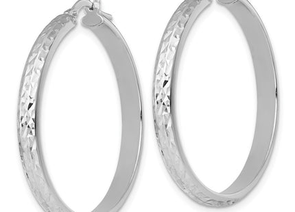 Sterling silver hoop earrings, alternate view