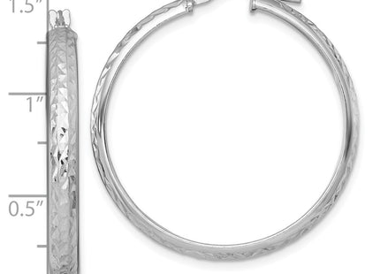 Sterling silver hoop earrings, another view