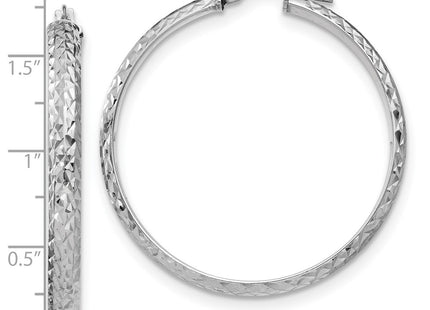 Sterling silver hoop earrings, another view
