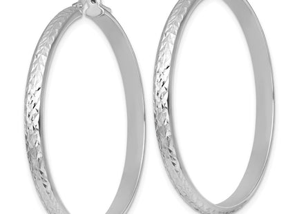 Sterling silver hoop earrings, alternate view