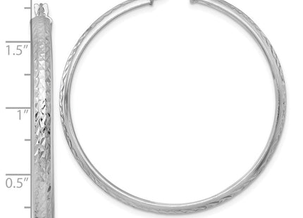 Sterling silver hoop earrings, another view