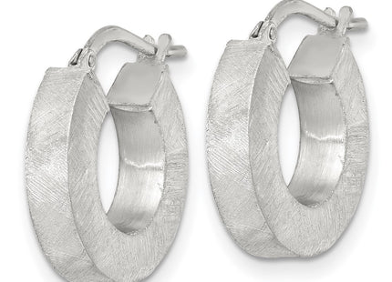 Sterling silver hoop earrings, alternate view