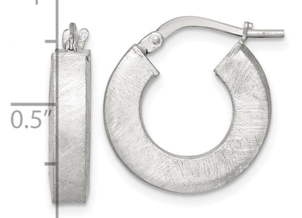 Sterling silver hoop earrings, another view