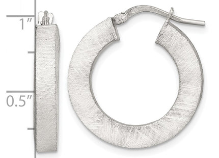 Sterling silver hoop earrings, another view