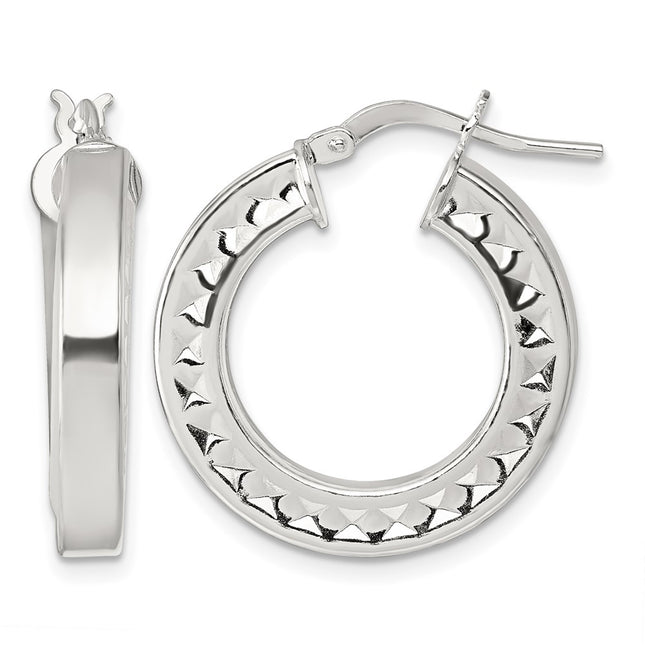 Sterling silver hoop earrings