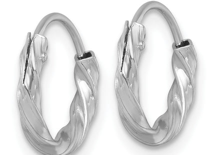 Sterling silver hoop earrings, alternate view