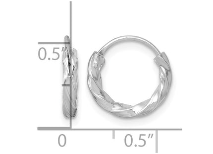 Sterling silver hoop earrings, another view