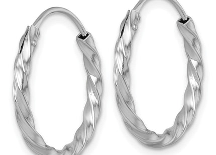 Sterling silver hoop earrings, alternate view