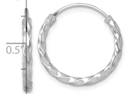 Sterling silver hoop earrings, another view