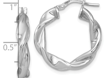 Sterling silver hoop earrings, another view