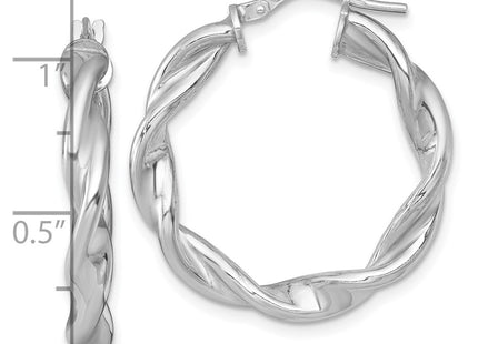 Sterling silver hoop earrings, another view