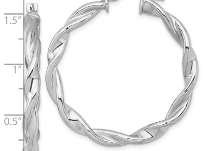 Sterling silver hoop earrings, another view