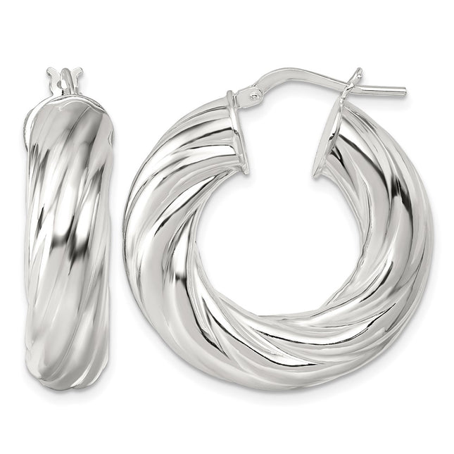 Sterling silver hoop earrings