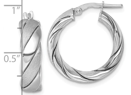 Sterling silver hoop earrings, another view
