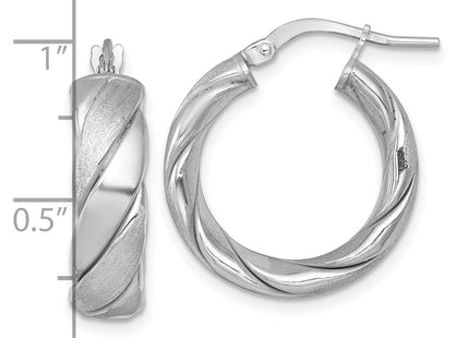 Sterling silver hoop earrings, another view