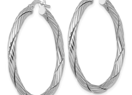 Sterling silver hoop earrings, alternate view