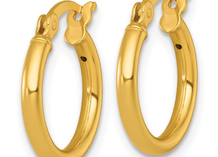 Sterling silver hoop earrings, alternate view
