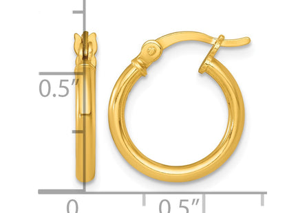 Sterling silver hoop earrings, another view