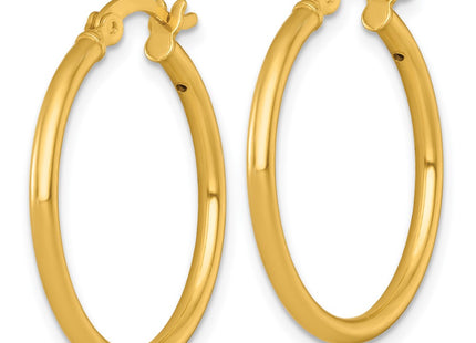 Sterling silver hoop earrings, alternate view