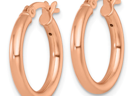 Sterling silver hoop earrings, alternate view