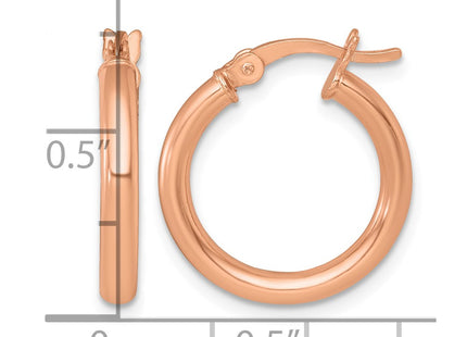 Sterling silver hoop earrings, another view