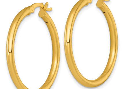 Sterling silver hoop earrings, alternate view