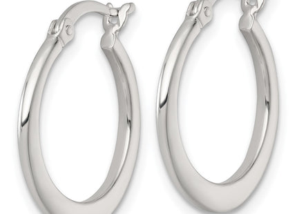 Sterling silver hoop earrings, alternate view