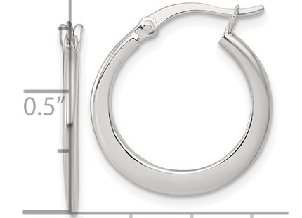 Sterling silver hoop earrings, another view
