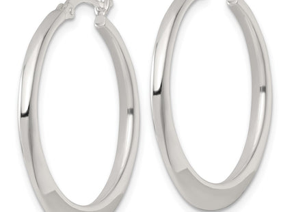 Sterling silver hoop earrings, alternate view