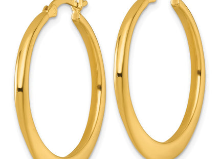 Sterling silver hoop earrings, alternate view