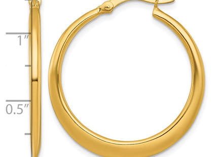 Sterling silver hoop earrings, another view