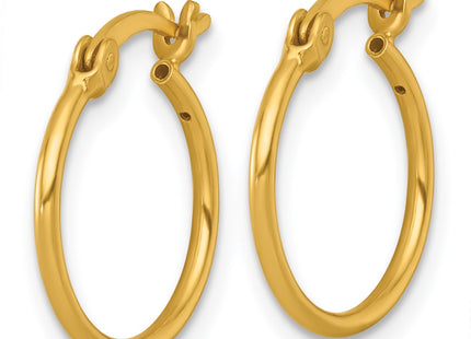 Sterling silver hoop earrings, alternate view