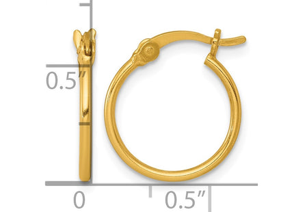 Sterling silver hoop earrings, another view
