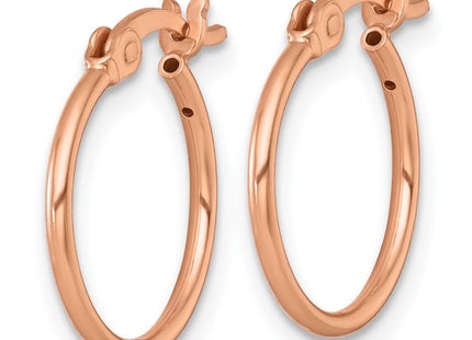 Sterling silver hoop earrings, alternate view